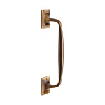 M Marcus Heritage Brass Cranked Design Face Fixing Pull Handle 310mm length